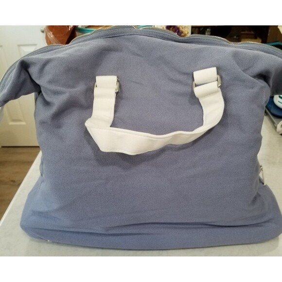 Dolce and Gabbana Light Blue Canvas Tote Bag Weekender Bag Large new unused - Picture 8 of 11